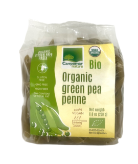 ORGANIC GREEN PEAS PENNE PASTA (CASE OF 12)