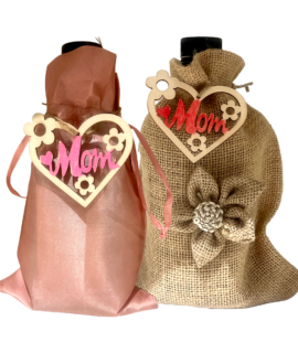 Mothers Day Wrapped Organic Almeria Gold Coupage 500 ml Satin & Burlap 2 Pack