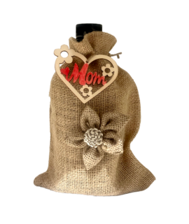 Mothers Day Burlap Wrapped Organic Almeria Gold Coupage 500 ml