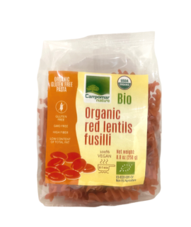 ORGANIC RED LENTILS FUSILLI PASTA (CASE OF 12)